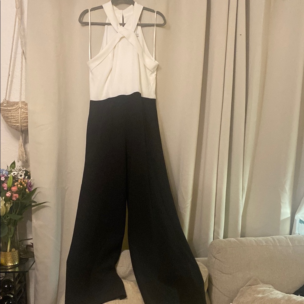 Elegant Black and White Jumpsuit